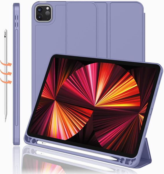 Чохол-книжка CDK шкіра силікон Smart Cover Слот Стилус для Apple iPad Pro 12.9" 6gen 2022 (011191) (lavender 014973-032 фото