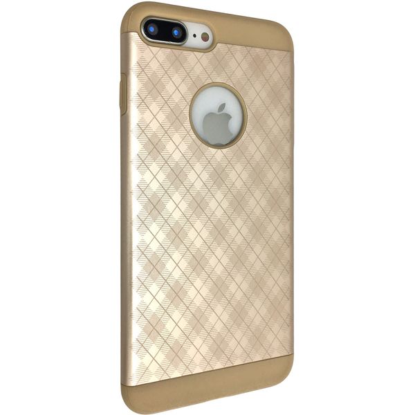 Чехол-накладка DK силикон с металл крышкой Ромб для Apple iPhone 7 Plus / 8 Plus (gold) 04455 фото