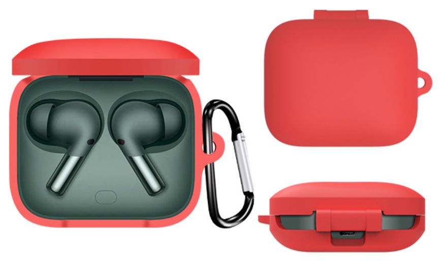 Чохол-накладка DK Silicone Candy Friendly з карабіном для OnePlus Buds Pro 2 (red) 016042-074 фото