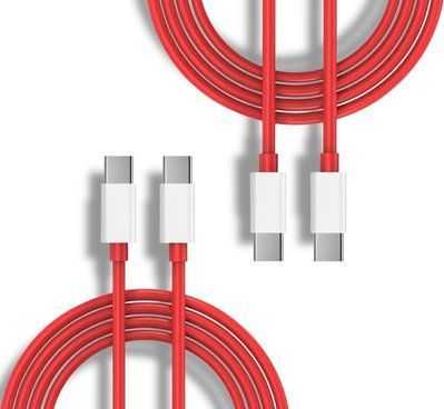 Кабель 2шт CDK Data Cable UltraDART/ SuperVOOC/Warp/150W/240W/10A 1m Type-C на Type-C (OEM) (017260) (red) 023082-692 фото