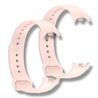 Ремешок 2шт CDK для Xiaomi Mi Smart Band 9 | Silicone Sport Band (015812) (pink sand) 022276-158 фото
