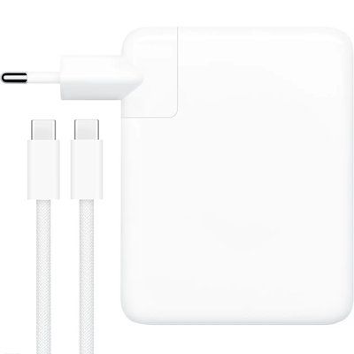 Зарядний пристрій 140W USB-C Power Adapter + кабель 2 м Woven для Apple MacBook (OEM) (white) 022115-162 фото