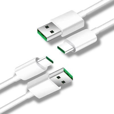 Кабель 2шт CDK Super VOOC Flash Charge для Oppo 80W / 8A 1m USB на Type-C / USB-C (QC03) (018634) (white) 023078-407 фото