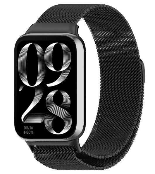 Ремешок 2шт CDK для Xiaomi Mi Smart Band 9 Pro | Metal Milanese Loop Magnetic (017123) (black) 022309-124 фото