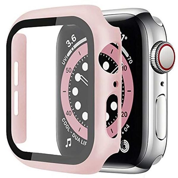Чехол-накладка DK Пластик Soft-Touch Glass Full Cover для Apple Watch 38mm (pink) 013784-373 фото
