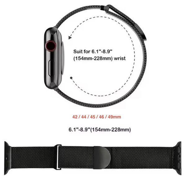 Ремешок DK для Apple Watch 42mm (Series 1 / 2 / 3) | Metal Milanese Long Loop (022448) (silver) 022448-227 фото