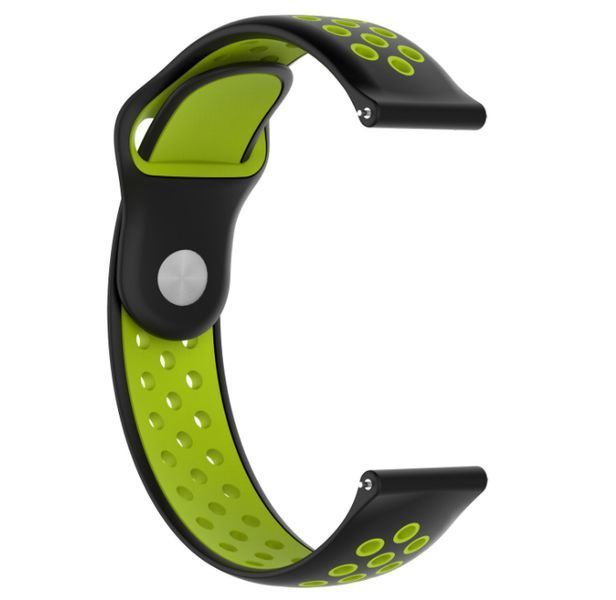 Ремешок CDK для Kospet Tank T2 | 22mm Silicone Sport Band Nike (011907) (black / green) 022978-962 фото