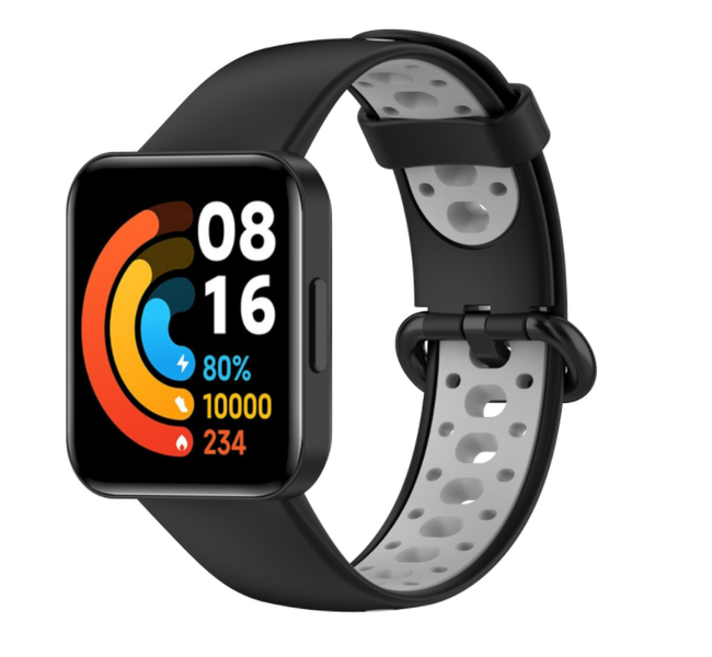 Ремешок DK Silicone Sport Band Nike для Xiaomi Redmi Watch 2 Lite (013577) (black / grey) 013577-960 фото