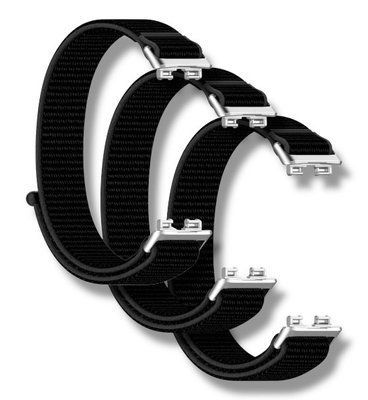 Ремінець 3 шт CDK для Huawei Band 10 | Nylon Sport Loop (018021) (black) 021829-124 фото