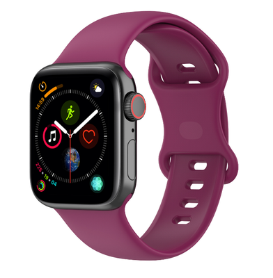 Ремешок DK для Apple Watch 42mm (Series 1 / 2 / 3) | M / L Silicone Sport Band Double Loop (014417) (red wine) 014417-990 фото