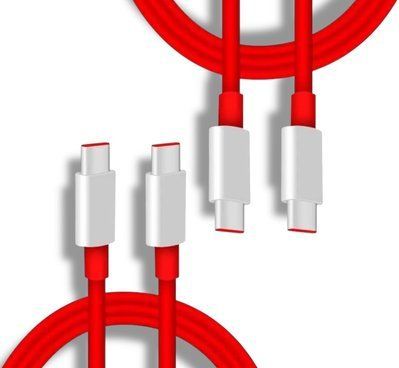 Кабель 2шт CDK Warp Fast Charge 65W / 6A 1m Type-C на Type-C (C202A) для OnePLus (012553) (red) 023079-692 фото