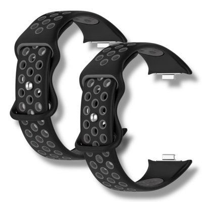 Ремешок 2шт CDK для Xiaomi Redmi Watch 4 | Silicone Sport Band Nike (017600) (black / grey) 022132-960 фото