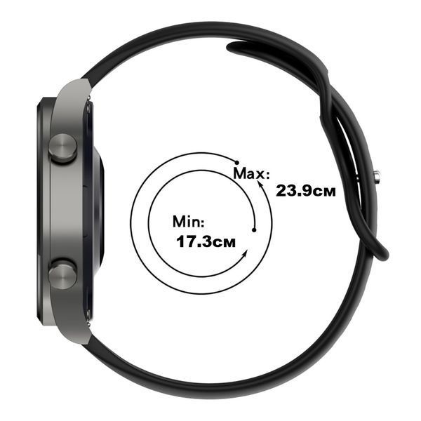 Ремінець CDK для Kospet Orb | "L" 22mm Silicone Sport Band Double Loop (023334) (dark blue) 023565-132 фото