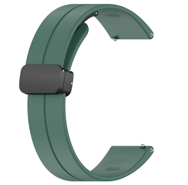 Ремінець DK Silicone Sport Magnetic 20 mm для смарт-Часів Huawei, Samsung, Xiaomi (016443) (dark green) 016443-434 фото