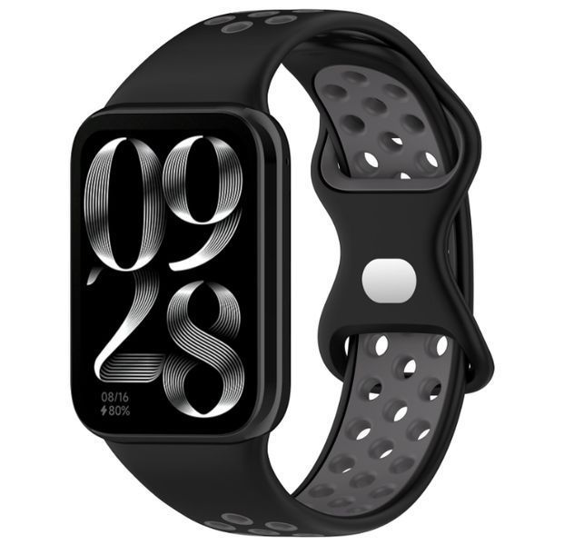 Ремешок DK для Xiaomi Mi Band 8 Pro | Silicone Sport Band Nike (017600) (black / grey) 017600-960 фото