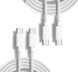 Кабель 2шт CDK PD 60W USB-C на USB-C (1m) Woven для Apple (OEM) (017137) (white) 023084-407 фото 1