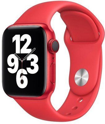 Ремінець CDK для Apple Watch 45mm (Series 7 / 8 / 9) | M / L Silicone Sport Band (05531) (red) 018058-126 фото