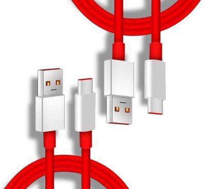 Кабель 2шт CDK Dash / Warp Fast Charge 100W / 7.3A 1m USB на Type-C для OnePLus (017625) (red) 023077-692 фото