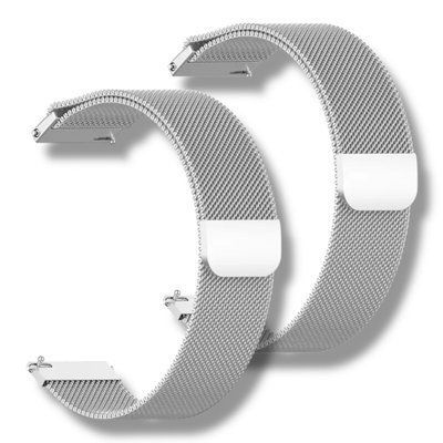 Ремешок 2шт CDK для Xiaomi Redmi Watch 5 Lite | 22mm Metal Milanese Loop Magnetic (09650) (silver) 022301-227 фото