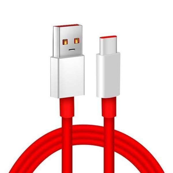 Кабель 2шт CDK Dash / Warp Fast Charge 100W / 7.3A 1m USB на Type-C для OnePLus (017625) (red) 023077-692 фото