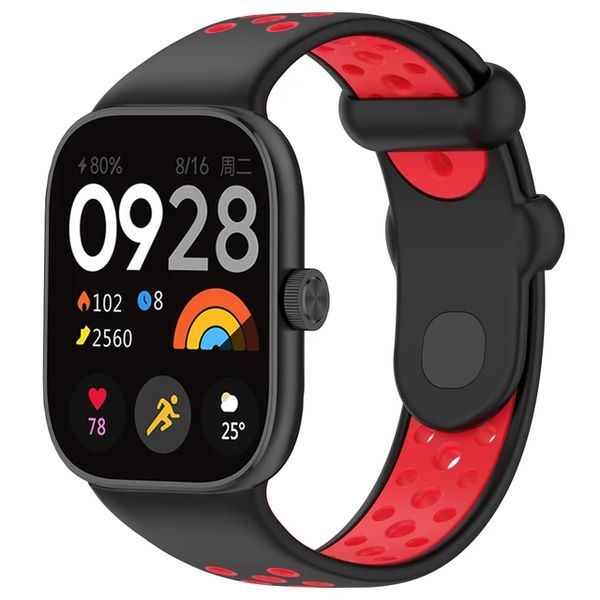 Ремінець CDK Silicone Sport Band Nike для Xiaomi Redmi Watch 4 (017600) (black / red) 017609-963 фото