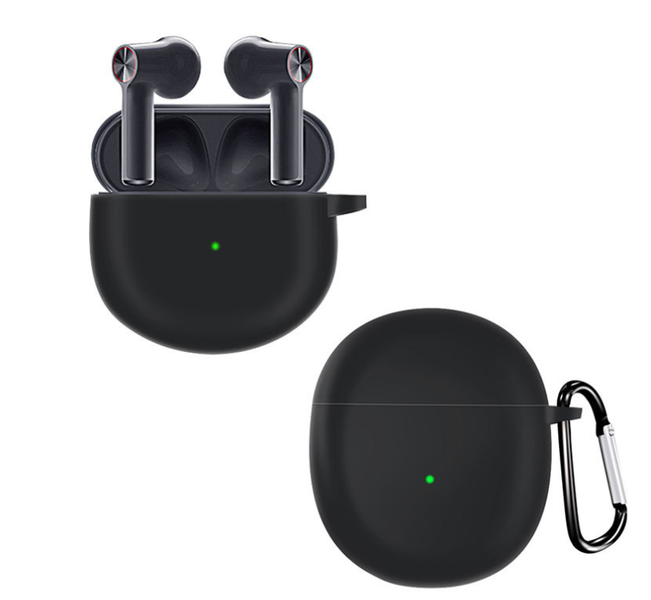 Чохол-накладка DK Silicone Candy Friendly з карабіном для OnePlus Buds (black) 011178-076 фото