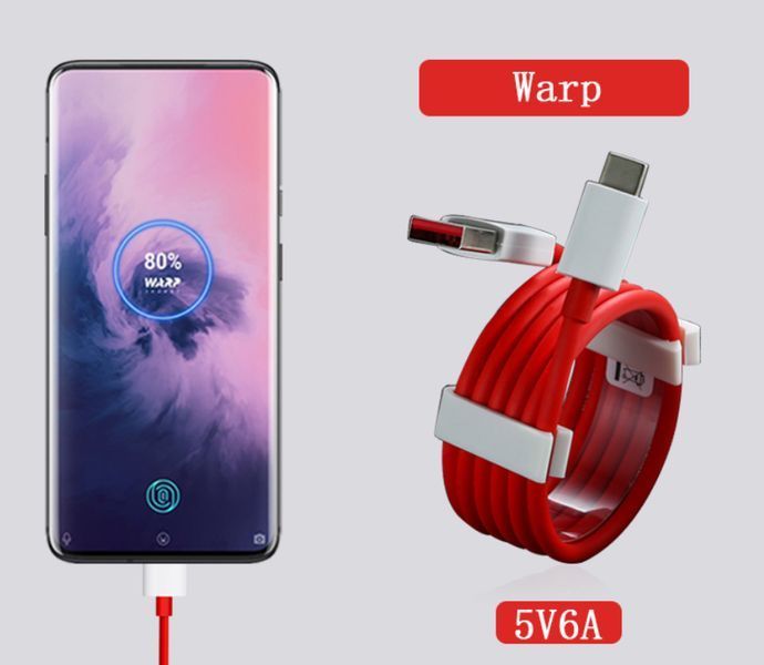 Кабель 2шт CDK Dash / Warp Fast Charge 100W / 7.3A 1m USB на Type-C для OnePLus (017625) (red) 023077-692 фото
