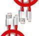 Кабель 2шт CDK Dash / Warp Fast Charge 100W / 7.3A 1m USB на Type-C для OnePLus (017625) (red) 023077-692 фото 1