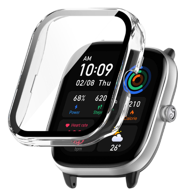 Чехол-накладка DK Пластик Gloss Glass Full Cover для Xiaomi Amazfit GTS 4 mini (clear) 015201-936 фото