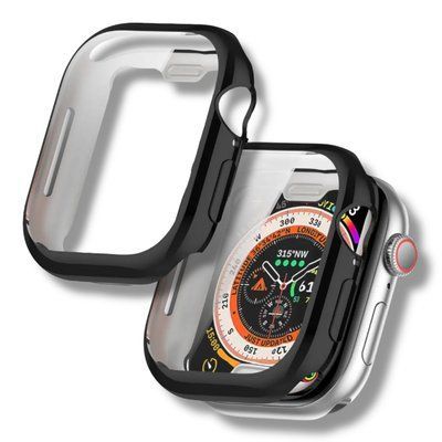 Чохол-накладка 2шт CDK для Apple Watch 46mm (Series 10 / 11) | Silicone Face Case (018476) (black) 022803-124 фото