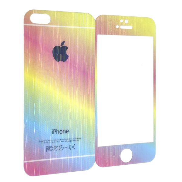 Захисне скло DK-Case для Apple iPhone 5/5S веселка градієнт back/face (multicolored) 00839 фото