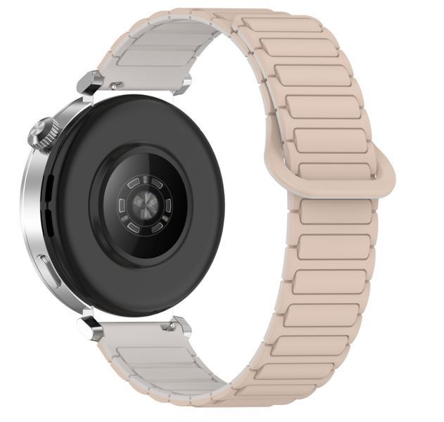 Ремінець CDK для Gelius Pro GP-SW003 | 20mm Silicone Shaped Magnetic Band (018822) (pink sand / grey) 019047-105 фото