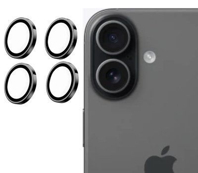 Захисне скло 2 шт CDK для Apple iPhone 17 | на камеру Lens Metal Ring Eagle Eye (023232) (black) 023266-062 фото