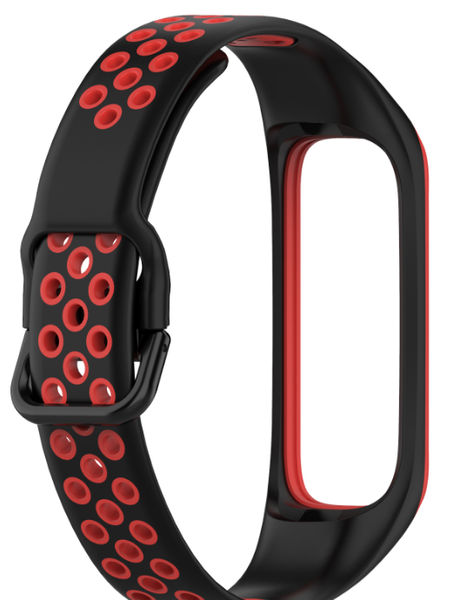 Ремінець DK Silicone Sport Band Nike для Samsung Galaxy Fit2 (R220) (black/ red) 016451-963 фото