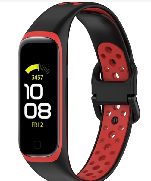 Ремінець DK Silicone Sport Band Nike для Samsung Galaxy Fit2 (R220) (black/ red) 016451-963 фото