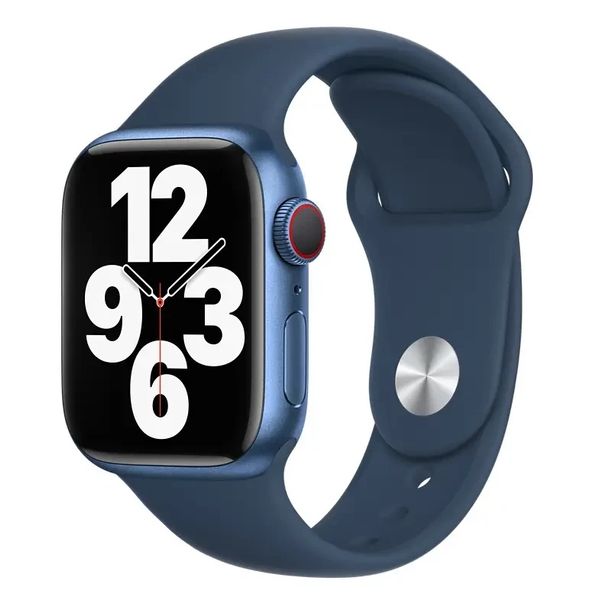 Ремінець силікон Sport Band S/M для Apple Watch 38 / 40 / 41 mm (denim blue) 08738-024 фото