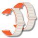 Ремешок 2шт CDK для Xiaomi Mi Smart Band 9 Pro | Silicone Shaped Magnetic Band (018838) (ivory / orange) 022314-110 фото 1