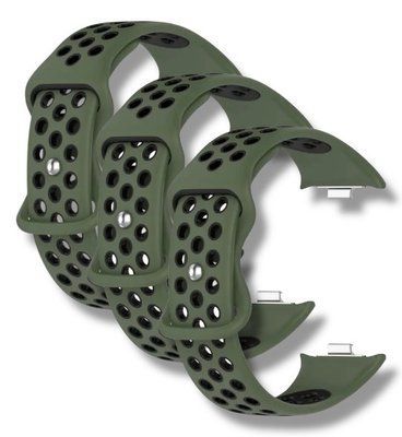 Ремешок 3шт CDK для Xiaomi Mi Band 8 Pro | Silicone Sport Band Nike (017600) (green / black) 022009-994 фото