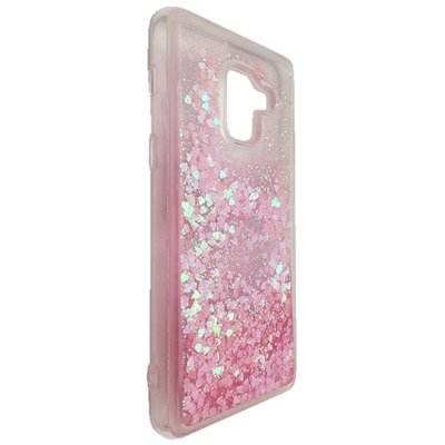 Чехол-накладка DK-Case силикон Аквариум Сердечки для Samsung A8 (pink)) 06916-000 фото