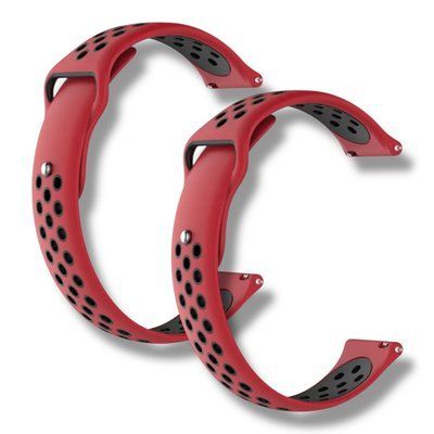 Ремешок 2шт CDK для Xiaomi Redmi Watch 5 Active | 22mm Silicone Sport Band Nike (011907) (red / black) 022298-996 фото