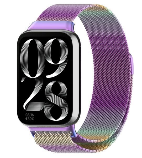 Ремінець 2шт CDK для Xiaomi Mi Smart Band 9 Pro | Metal Milanese Loop Magnetic (017123) (chameleon) 022309-329 фото