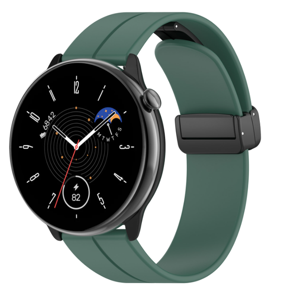 Ремінець DK Silicone Sport Magnetic 22 mm для Смарт-Часів Huawei, Samsung, Xiaomi (016431) (dark green) 016431-434 фото