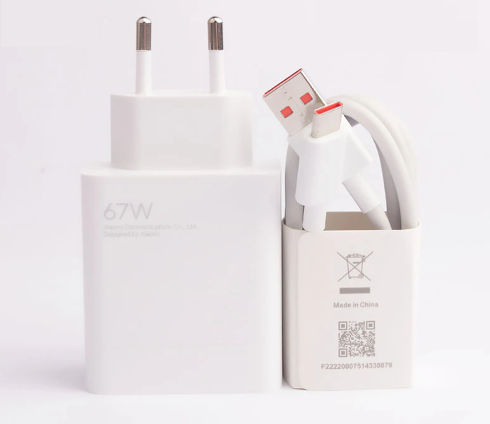 Зарядное устройство+кабель Mi Turbo Charge 67W USB Power Adapter для Xiaomi (017091) (white) 017093-162 фото