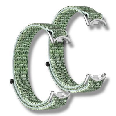 Ремешок 2шт CDK для Xiaomi Mi Smart Band 9 | Nylon Sport Loop (018018) (light green) 022273-092 фото