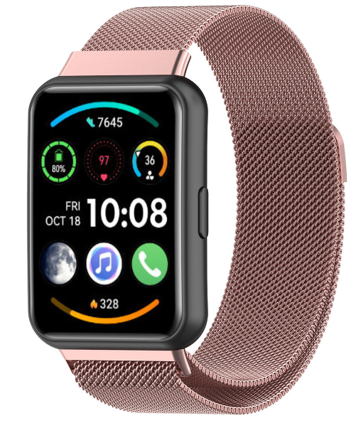 Ремінець DK Metal Milanese Loop Magnetic для Huawei Watch Fit 2 (pink rose) 014818-328 фото