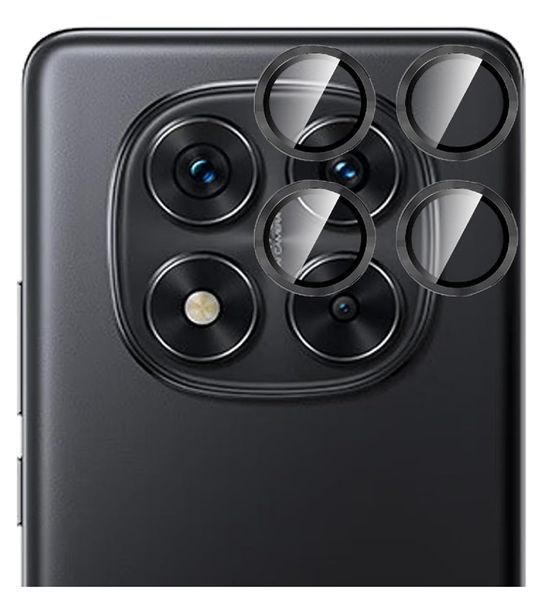 Защитное стекло 2шт CDK для Xiaomi Redmi Note 15 Pro | на камеру Lens Metal Ring Eagle Eye (022540) (black) 022644-062 фото