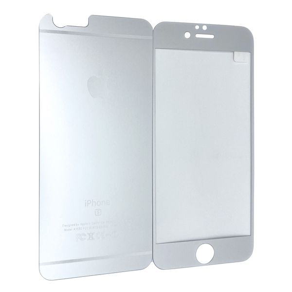 Захисне скло для Apple iPhone 6/6S matt back/face silver 00103 фото