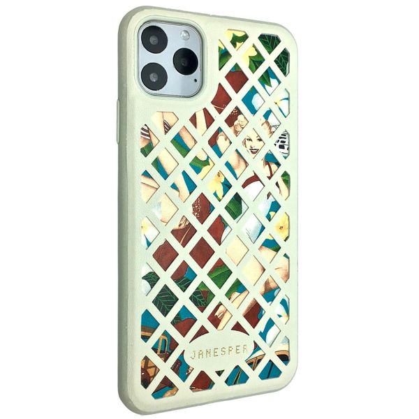 Чохол-накладка Silicone дляm Leather Janesper для Apple iPhone 11 Pro (white) 09695-129 фото