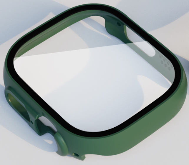 Чехол-накладка DK Пластик Soft-Touch Glass Full Cover для Apple Watch 49mm (green) 015073-133 фото