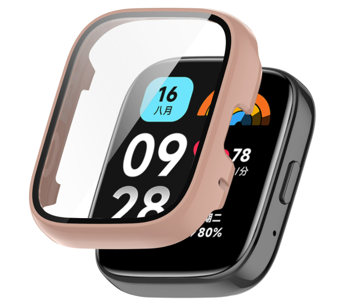 Чехол-накладка DK Пластик Gloss Glass Full Cover для Xiaomi Redmi Watch 3 Active / 3 Lite (pink) 016396-373 фото